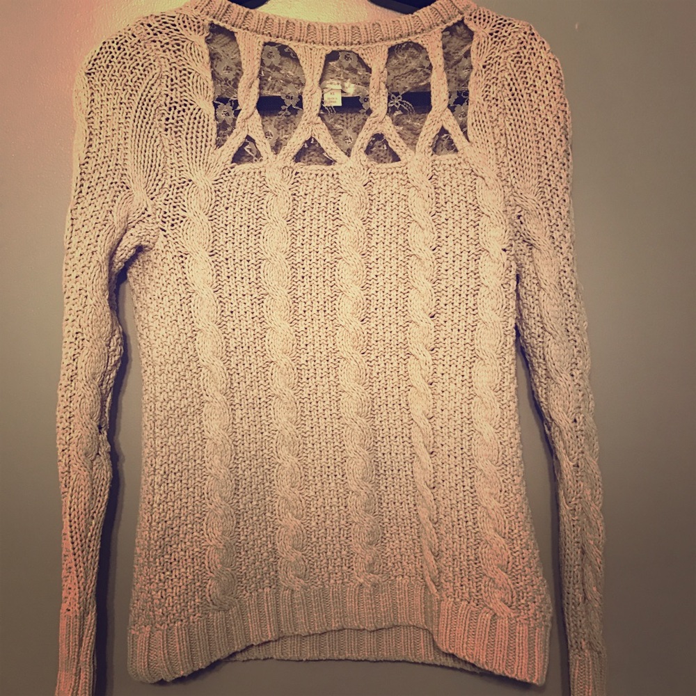 Cable knit sweater